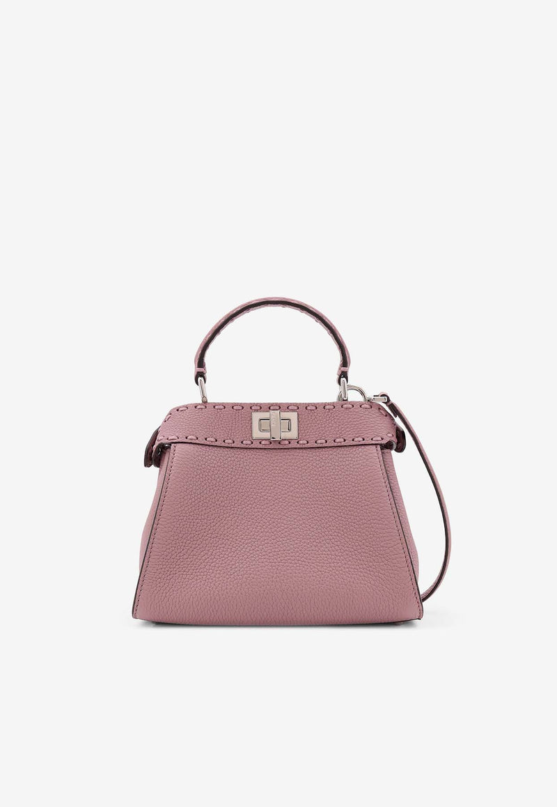 Fendi Mini Peekaboo Leather Top Handle Bag Mauve 8BN244ARBB_F1QHN