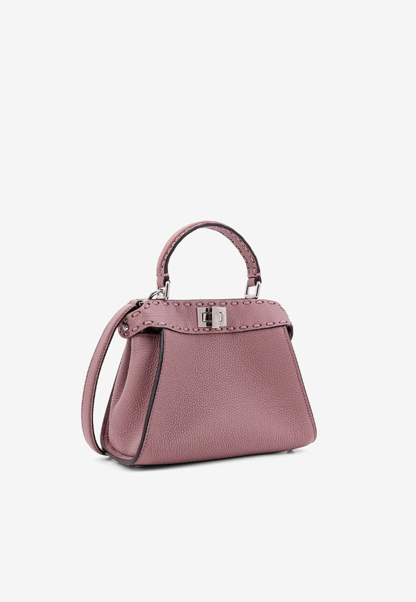 Fendi Mini Peekaboo Leather Top Handle Bag Mauve 8BN244ARBB_F1QHN