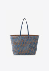 Fendi Large Roll FF Jacquard Tote Bag Blue 8BH425AT14_F1NQ0