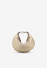 Fendi Mini Fendigraphy Metallic Leather Hobo Bag Gold 8BS081AT0V_F1QI5