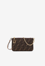 Fendi Baguette FF Jacquard Shoulder Bag Brown 8BS073AD23_F1GE3