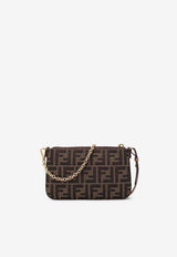 Fendi Baguette FF Jacquard Shoulder Bag Brown 8BS073AD23_F1GE3