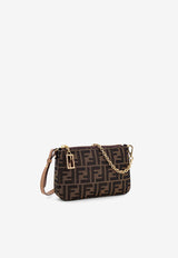 Fendi Baguette FF Jacquard Shoulder Bag Brown 8BS073AD23_F1GE3