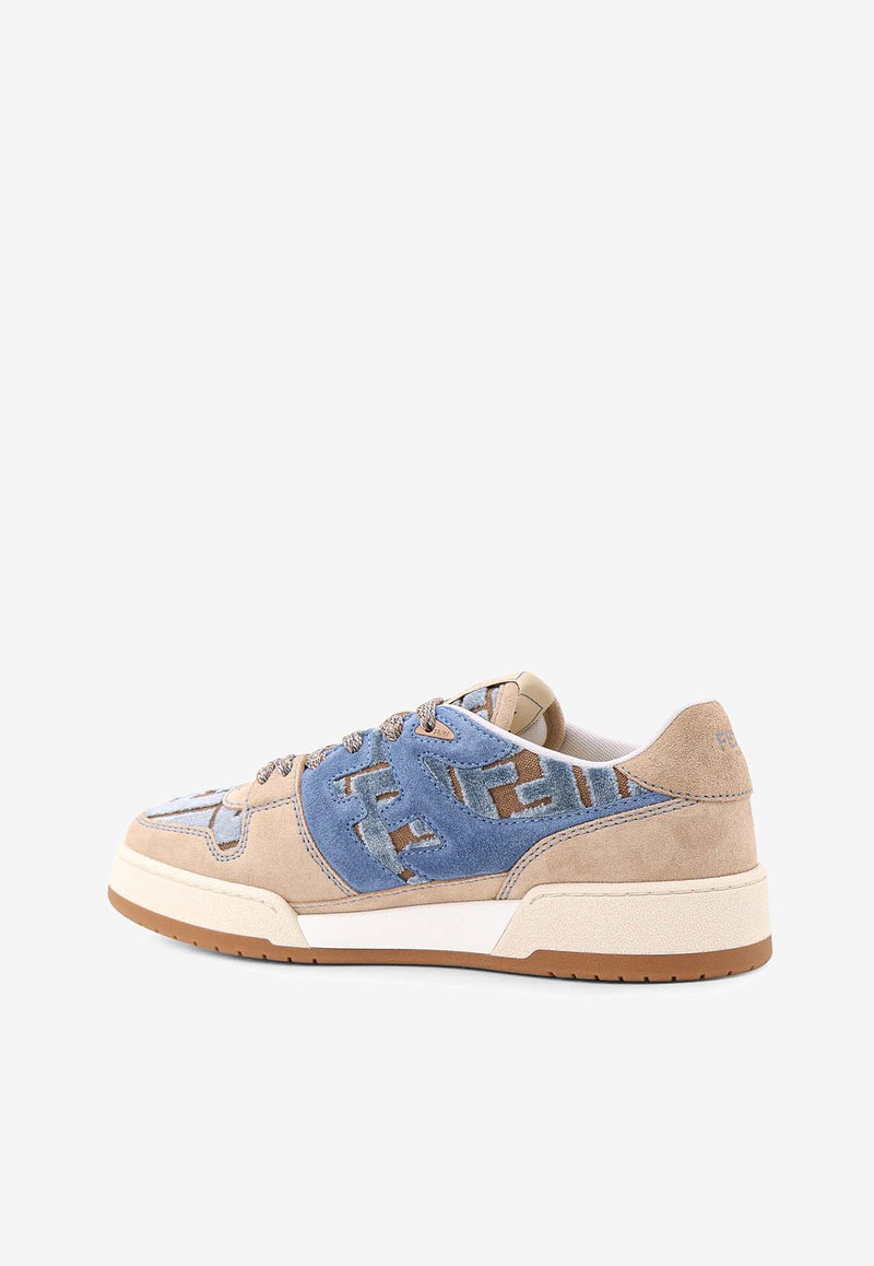 Fendi Match FF Monogram Suede Sneakers Blue 8E8625AOTH_F1R7S