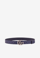 Gucci GG Marmont Leather Reversible Belt Blue 627055FACJT_8441