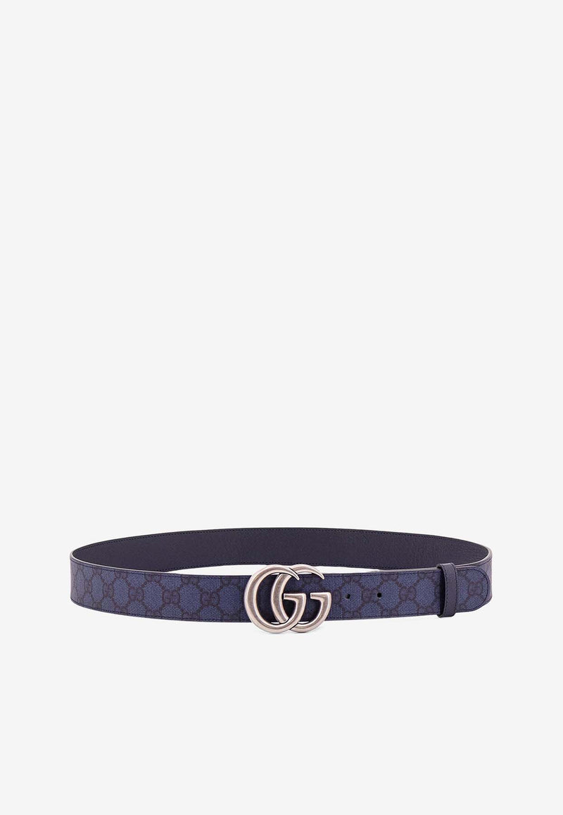 Gucci GG Marmont Leather Reversible Belt Blue 627055FACJT_8441