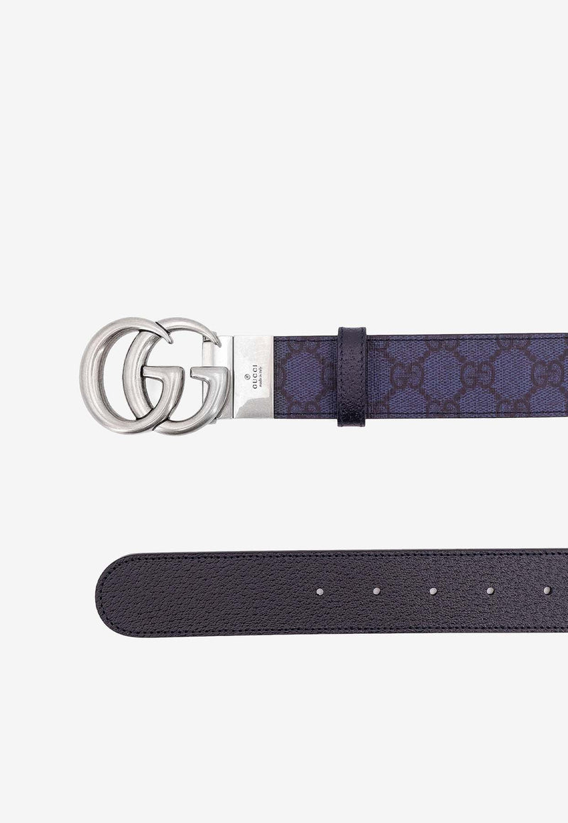 Gucci GG Marmont Leather Reversible Belt Blue 627055FACJT_8441