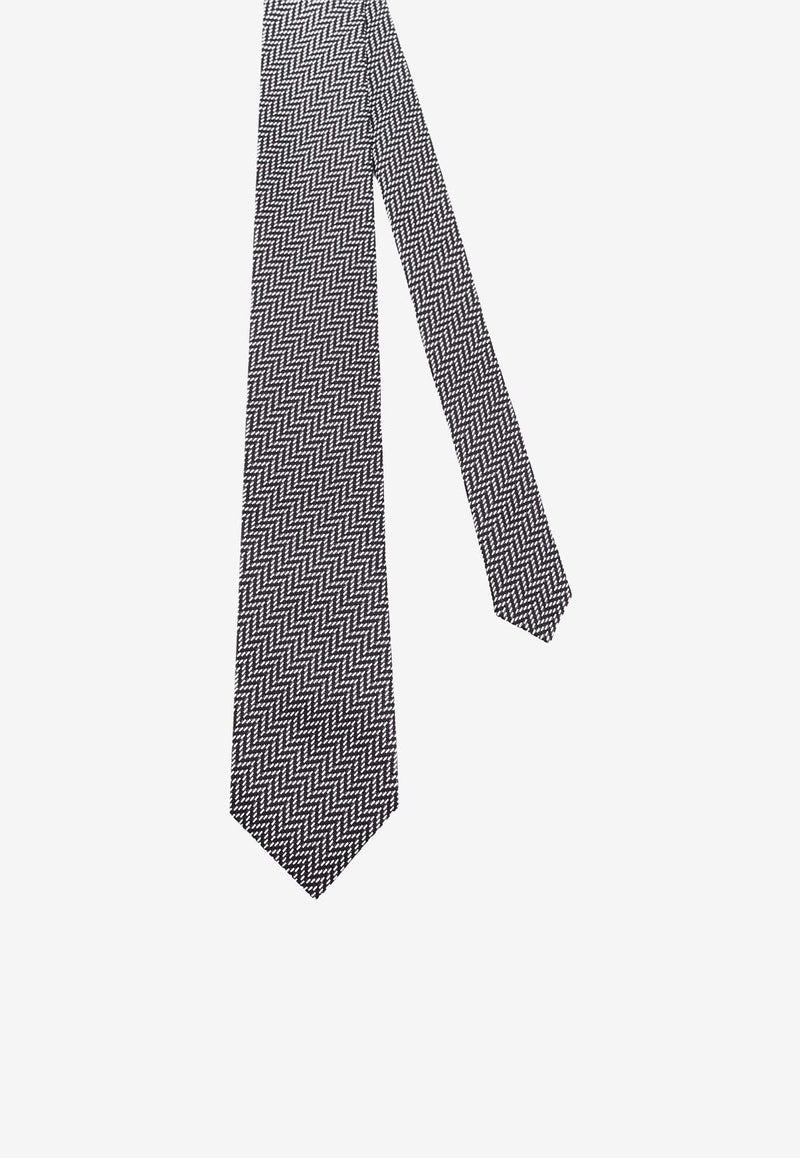 Tom Ford All-Over Pattern Silk Tie Black STE001S0075_ZLB99