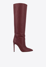 Paris Texas 105 Knee-High Leather Boots Burgundy PX501XLTH3_ROUGENOIR