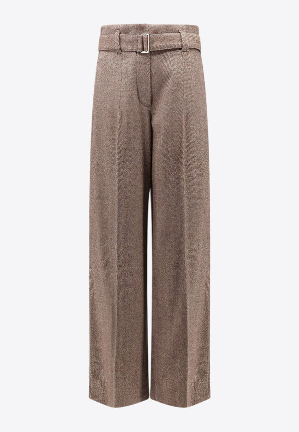 Brunello Cucinelli Wool Tailored Pants Brown MB131P8692_001