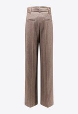 Brunello Cucinelli Wool Tailored Pants Brown MB131P8692_001