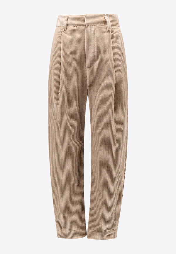 Brunello Cucinelli Straight-Leg Corduroy Pants Beige MA180P8797_C8644