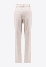 Brunello Cucinelli Straight-Leg Tailored Pants White MB117P8667_C1177