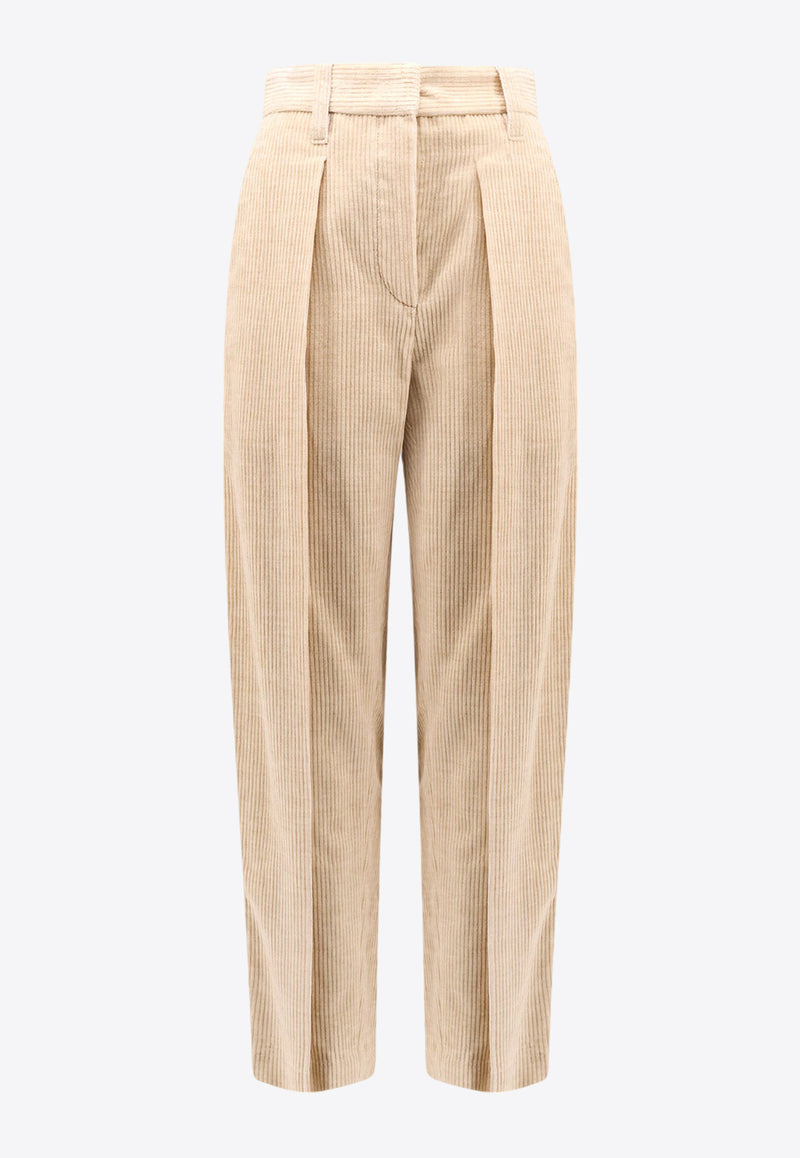 Brunello Cucinelli Straight-Leg Corduroy Pants Beige MP576P8562_C057