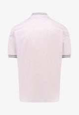 Brunello Cucinelli Embroidered Logo Polo T-shirt  White M0B133938T_CBH82