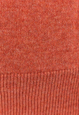 Brunello Cucinelli Long-Sleeved Cashmere Sweater  Orange M2200100_CWU82