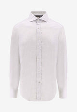 Brunello Cucinelli Long-Sleeved Slim Shirt Gray MY6361718_C040