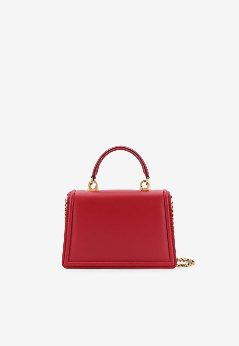 Dolce & Gabbana Small Devotion Calf Leather Top Handle Bag Red BB6711AV893_87124