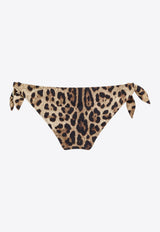 Dolce & Gabbana Logo-Plaque Bikini Slip Brown O2A06JONO11_HY13M