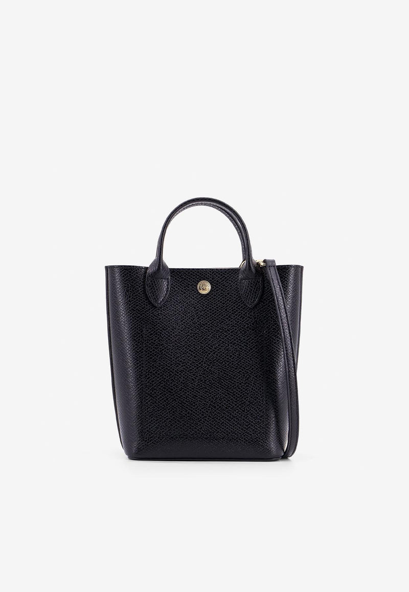 Longchamp XS Épure Grained Leather Tote Bag Black 10269HYZ_001