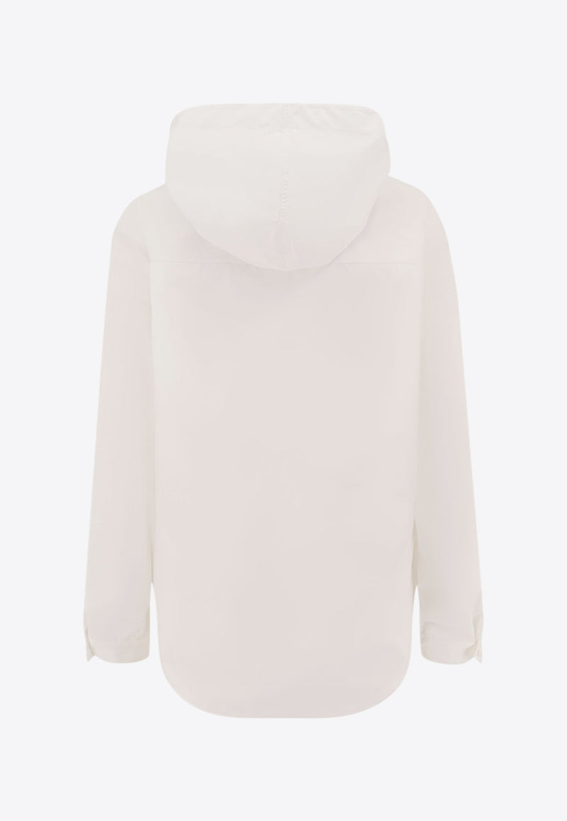 Alaïa Hooded Buttoned Shirt White AA9C0969T611A_000