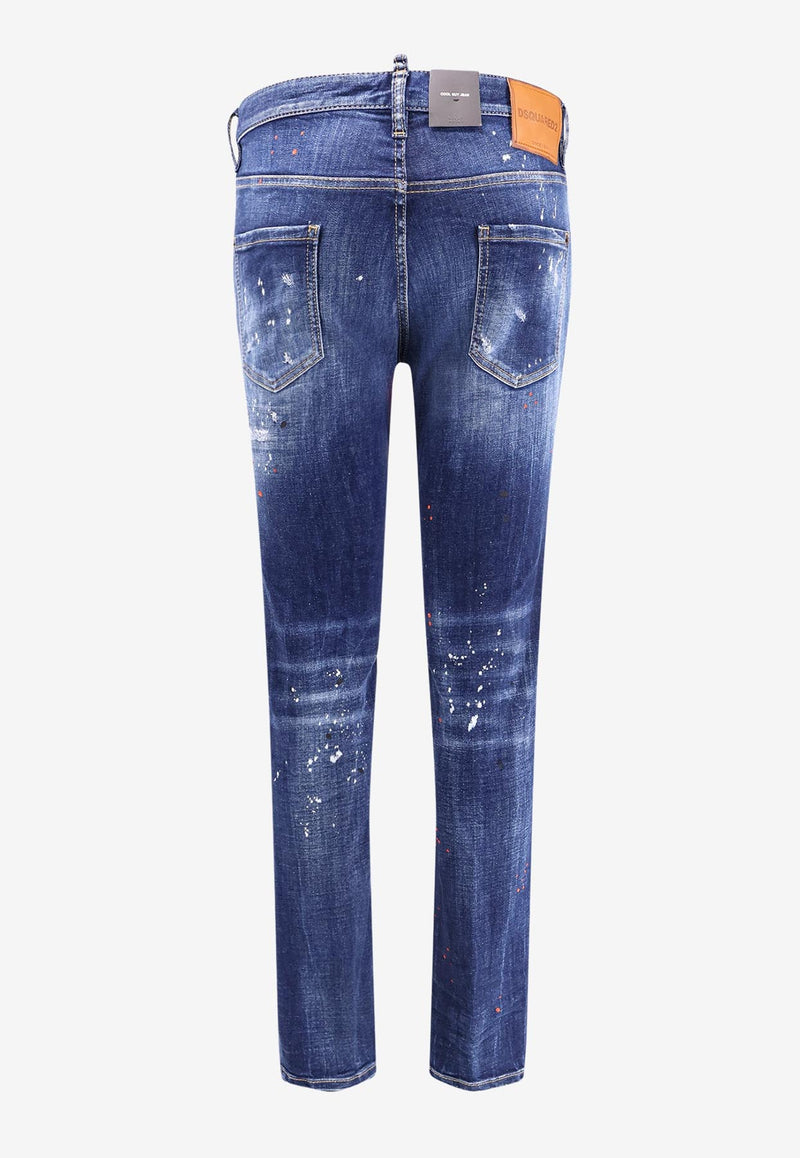 Dsquared2 Distressed Straight-Leg Jeans Blue S74LB1658S30664_470