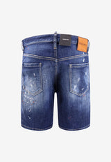 Dsquared2 Marine Distressed Denim Shorts Blue S74MU0884S30664_470