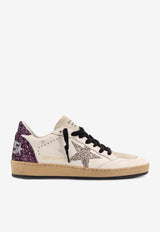 Golden Goose DB Ball Star Low-Top Sneakers with Glittered Star White GWF00117F006859_82865