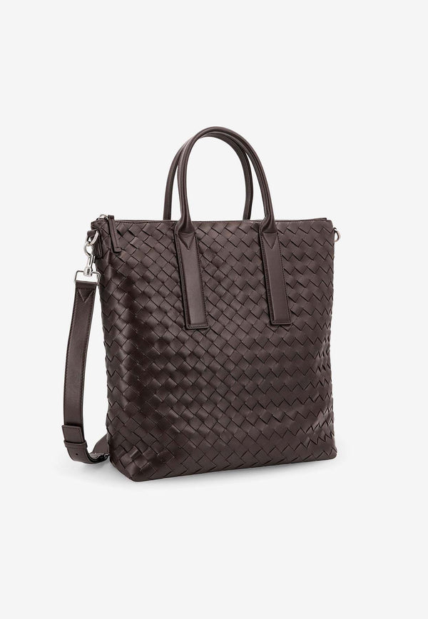 Bottega Veneta North-South Intrecciato Leather Top Handle Bag Fondant 815783V2HL1_2145