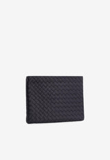 Bottega Veneta Half-Zip Document Holder in Intrecciato Leather Black 607479VCPQ5_1225