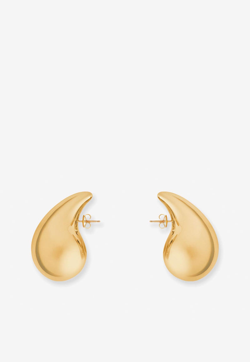 Bottega Veneta Large Drop-Shaped Earrings Gold 720038VAHU0_8120