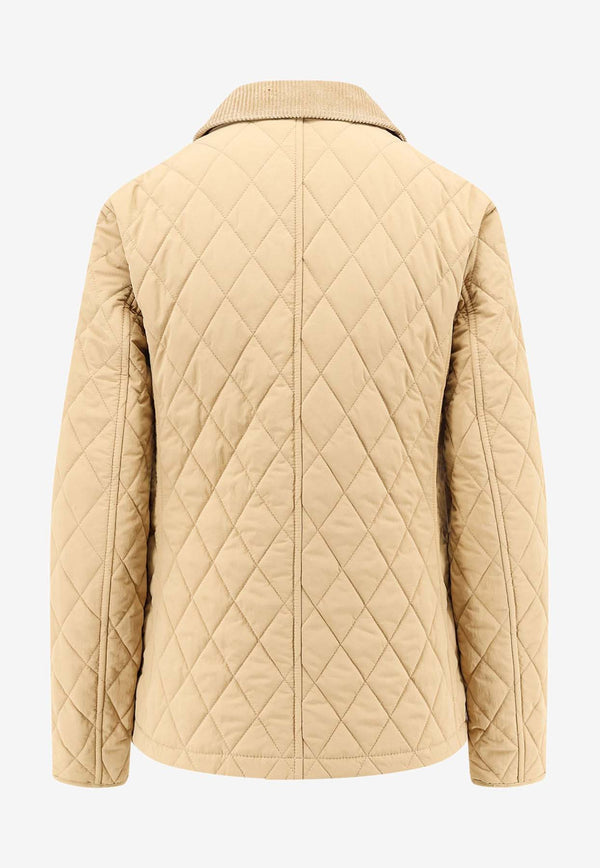 Burberry EKD Patch Quilted Puffer Jacket Beige 8097996_C1544