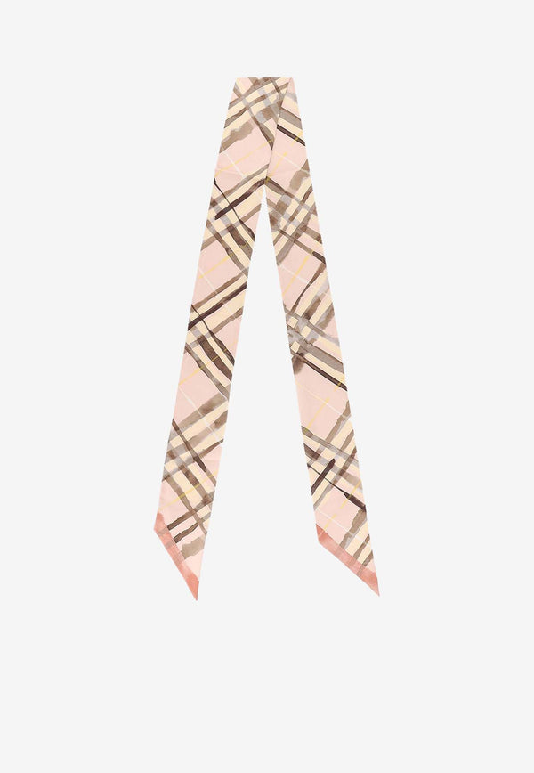 Burberry Reversible Check Silk Bandeau Beige 8102101_C1789