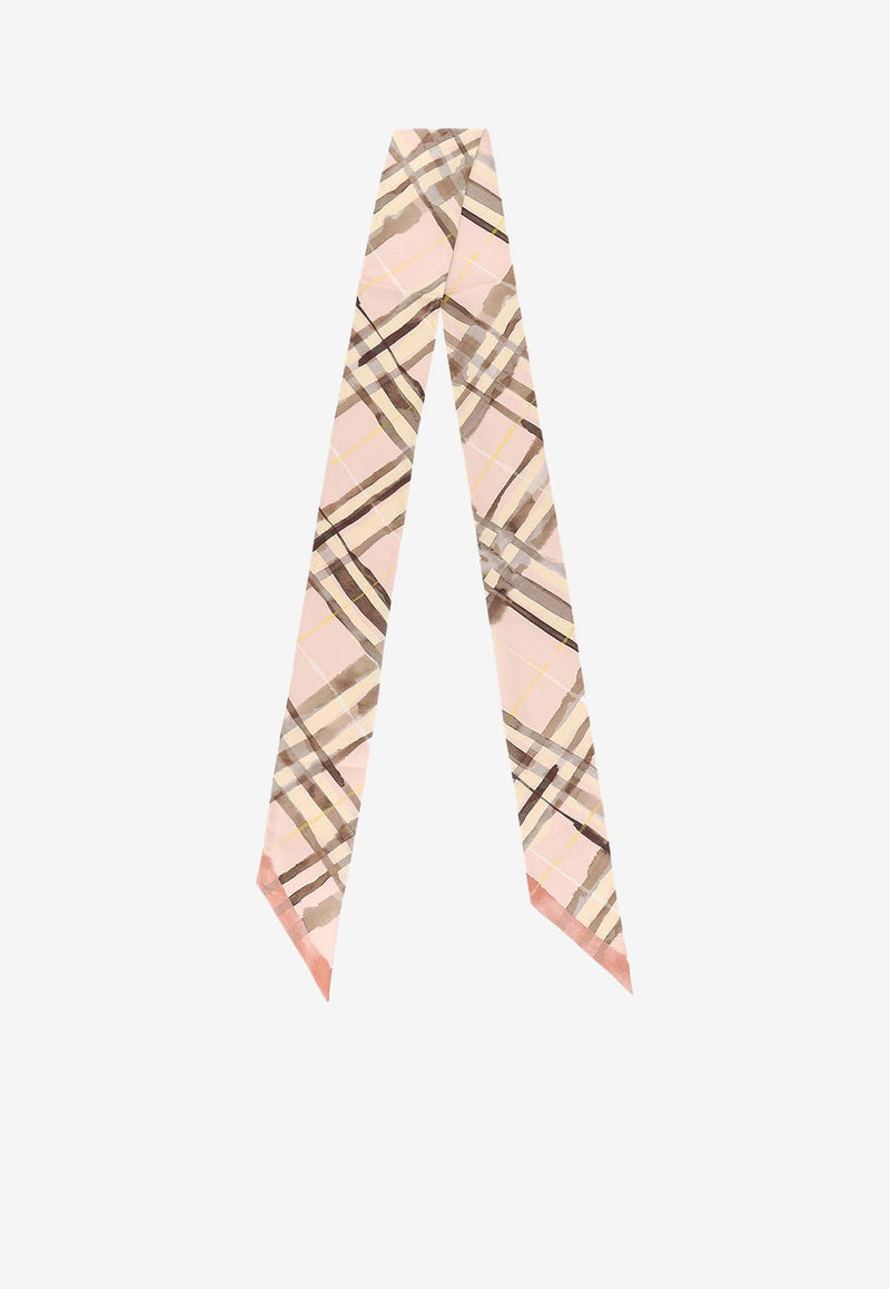 Burberry Reversible Check Silk Bandeau Beige 8102101_C1789