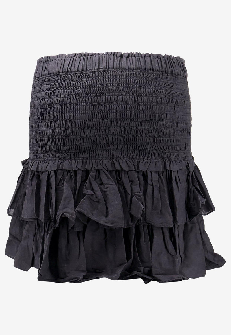 Isabel Marant Etoile Naomi Ruffled Mini Skirt Black JU0022FCB3J04E_01BK