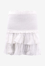 Isabel Marant Etoile Naomi Ruffled Mini Skirt White JU0022FCB3J04E_20WH