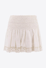 Marant Etoile Violana Flared Mini Skirt White JU0304FAC1J14E_20WH