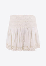 Marant Etoile Violana Flared Mini Skirt White JU0304FAC1J14E_20WH