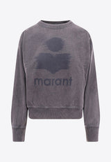 Isabel Marant Etoile Mobyli Logo Sweatshirt Gray SW0011FAC1M04E_02DG