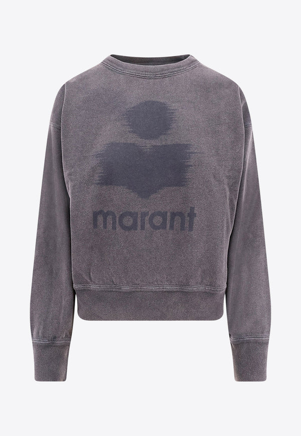 Isabel Marant Etoile Mobyli Logo Sweatshirt Gray SW0011FAC1M04E_02DG