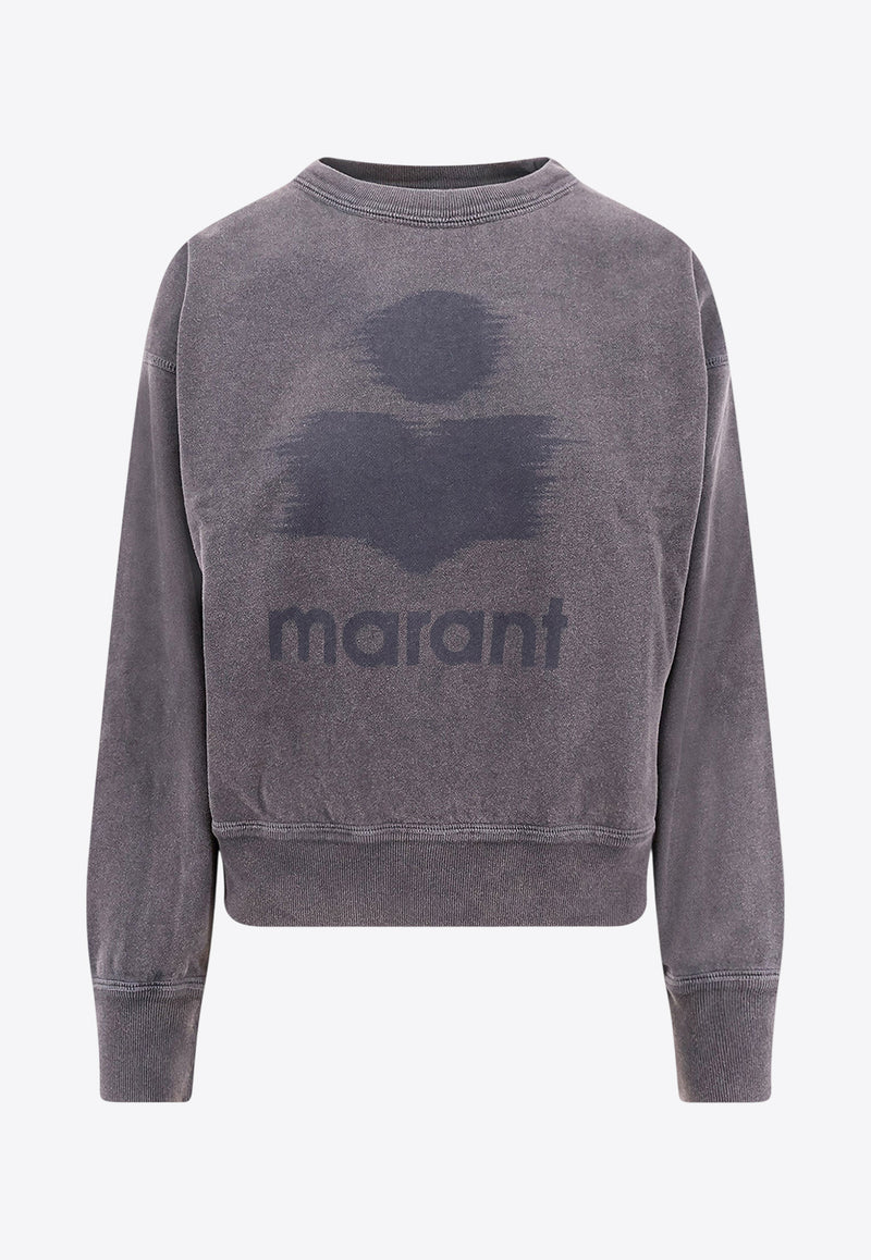 Isabel Marant Etoile Mobyli Logo Sweatshirt Gray SW0011FAC1M04E_02DG