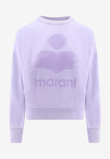 Isabel Marant Etoile Mobyli Logo Print Sweatshirt Lilac SW0011FAC1M04E_86BL