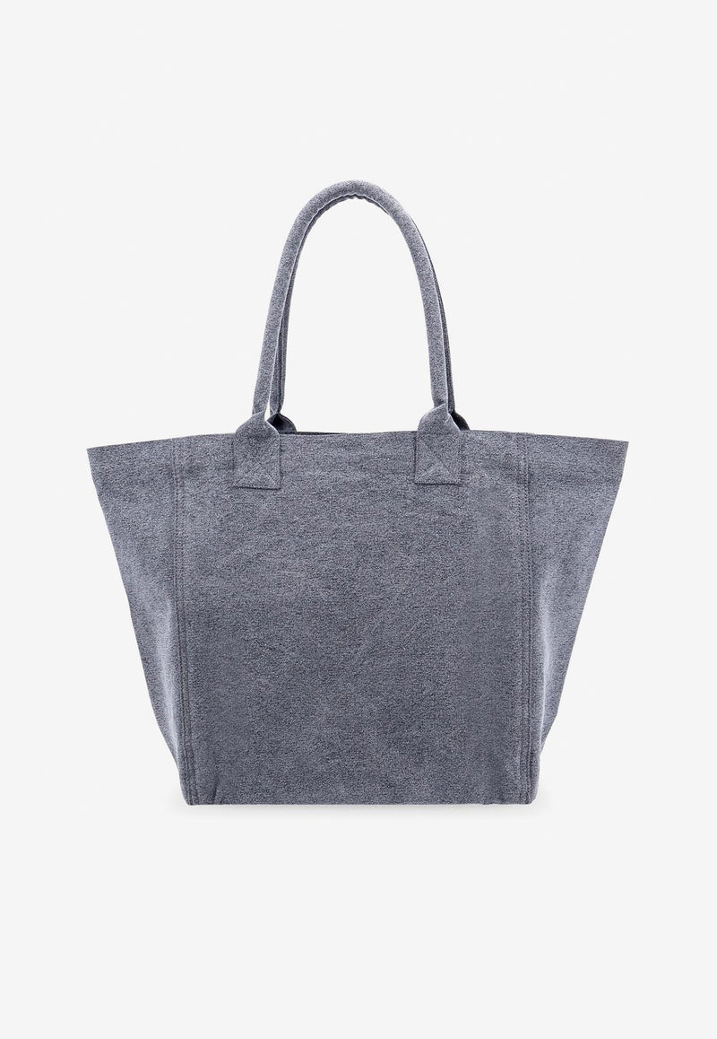 Isabel Marant Yenky Washed Canvas Logo Tote Bag Gray PM0001FAA1X19M_02FK