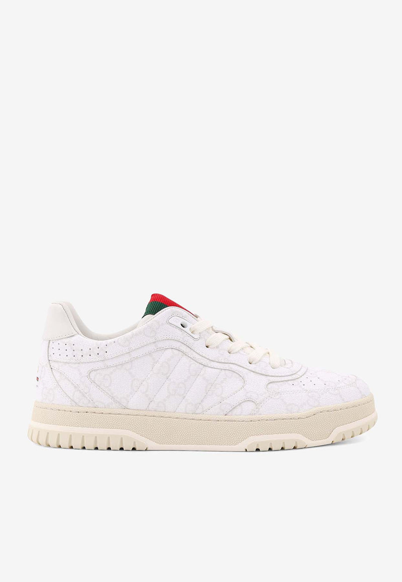 Gucci Logo Re-Web Leather Sneakers White 816665FAD7V_9055