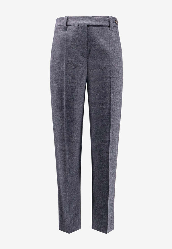 Brunello Cucinelli Tailored Wool-Blend Pants Gray MB116P8703_C001