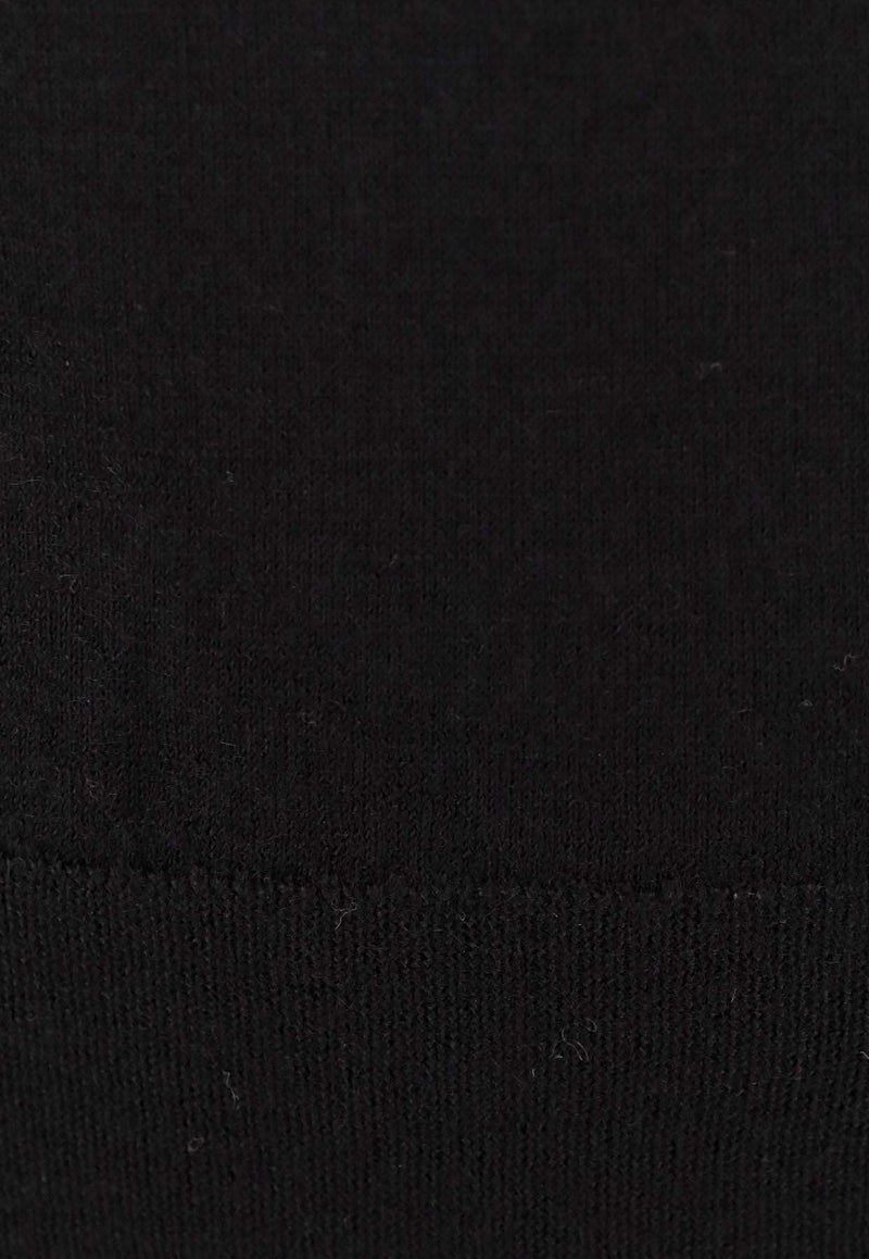 Brunello Cucinelli Cashmere and Silk Turtleneck Sweater Black M2300103_CH101