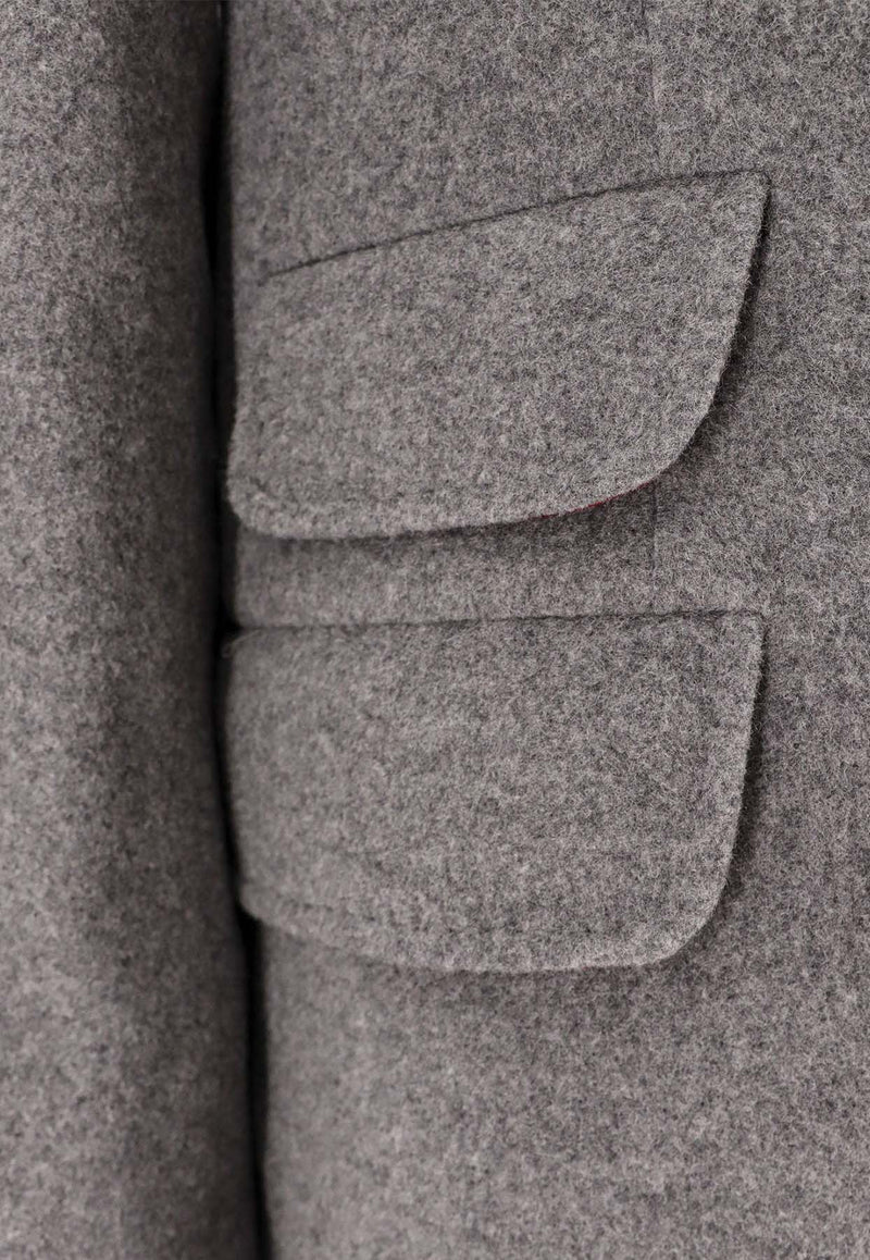 Brunello Cucinelli Single-Breasted Cashmere Coat Gray MT4979039_C202