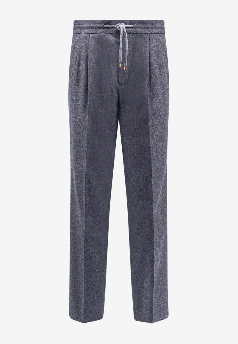 Brunello Cucinelli Drawstring Tapered Pants Gray ME226E1710_C004