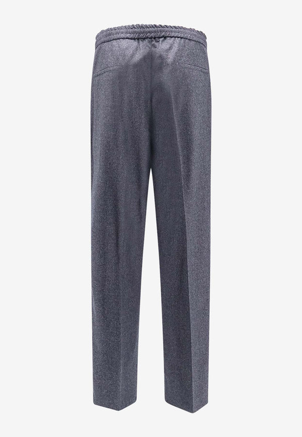 Brunello Cucinelli Drawstring Tapered Pants Gray ME226E1710_C004