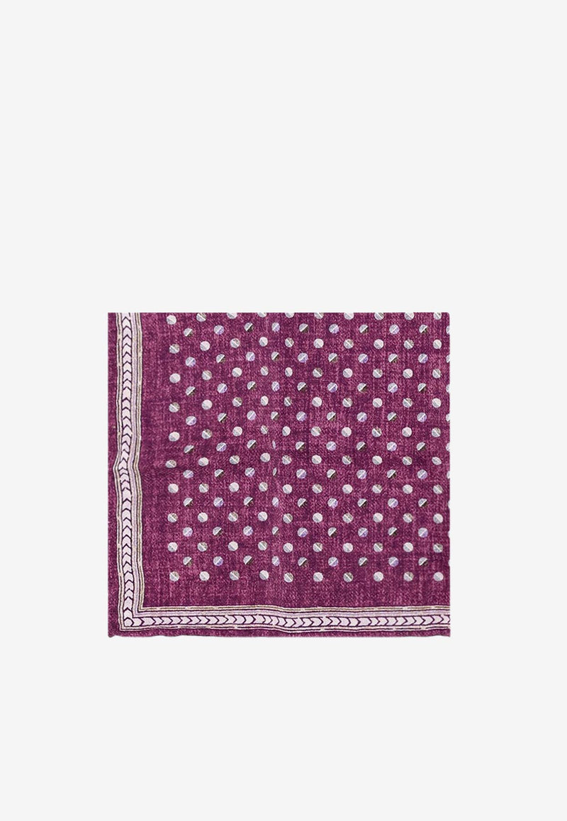 Brunello Cucinelli Double Face Geometric Pocket Square Purple MR8760091_CQJ70